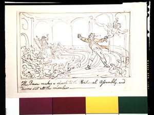 The Baron Makes a Speech to the National Assembly and Drives out all the Members by Thomas Rowlandson