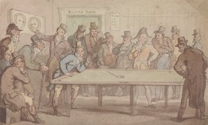 The Billiard Room by Thomas Rowlandson