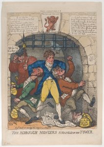 The Borough Mongers Strangled in the Tower by Thomas Rowlandson