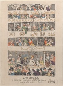 The Boxes, December 12, 1809 by Thomas Rowlandson