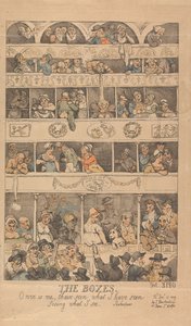 The Boxes: O woe is me, to have seen what I have seen Seeing what I see. by Thomas Rowlandson