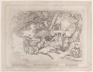 The Cart Horse from The Life of a Racehorse, or The High-Mettled Racer, July 20 by Thomas Rowlandson