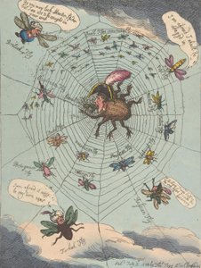 The Corsican Spider in His Web!, July 12, 1808 by Thomas Rowlandson