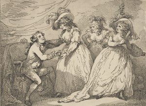 The Golden Apple, or the Modern Paris by Thomas Rowlandson