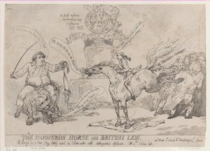 The Hanoverian Horse and British Lion, March 31, 1784