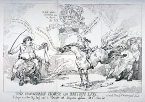 The Hanoverian Horse and British Lion, 1784 by Thomas Rowlandson