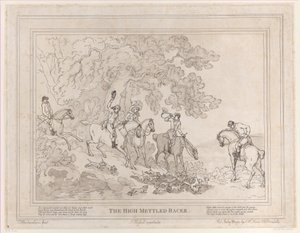 The Hunter from The Life of a Racehorse, or The High-Mettled Racer by Thomas Rowlandson