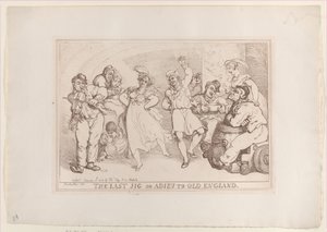 The Last Jig or Adieu to Old England by Thomas Rowlandson