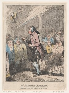 The Maiden Speech, October 5, 1785 by Thomas Rowlandson