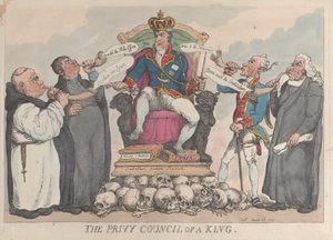 The Privy Council of a King, March 28, 1815 by Thomas Rowlandson