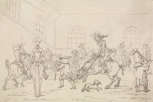 The Riding School by Thomas Rowlandson