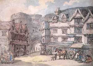 The South Gate, Exeter by Thomas Rowlandson