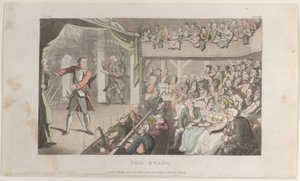 The Stage. George Primrose as Horatio, from The Vicar of Wakefield by Thomas Rowlandson