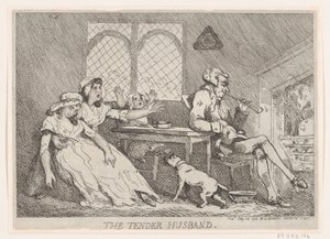 The Tender Husband by Thomas Rowlandson