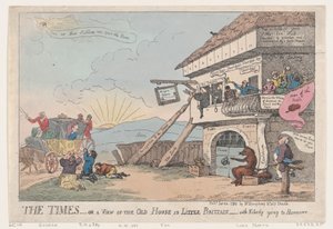 The Times - Or A View Of The Old House In Little Brittain, January 23, 1784 by Thomas Rowlandson