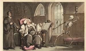 The Skeleton of Death Comes for the Bishop in the Abbey