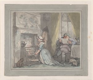Toasting by Thomas Rowlandson