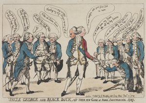 Uncle George and Black Dick at Their New Game of Naval Shuttlecock