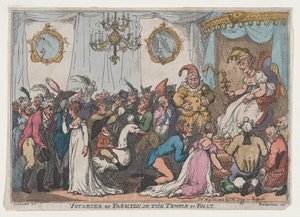 Votaries of Fashion in the Temple of Folly by Thomas Rowlandson