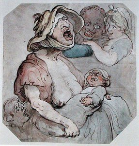 Wet Nurse Interrupted by Thomas Rowlandson