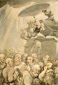 William Field Preaching by Thomas Rowlandson