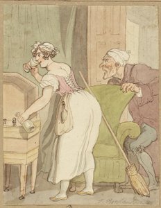 Woman Caught Stealing a Drink by Thomas Rowlandson