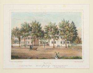 Residence of the Late George Dillwyn of the Late Joseph Bloomfield (Burlington, NJ), from 14 Views of Burlington