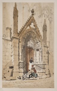 Picturesque Architecture in Paris, Ghent, Antwerp, Rouen: Porte Rouge, Notre Dame, Paris by Thomas Shotter Boys