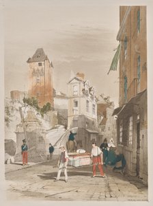 Picturesque Architecture in Paris, Ghent, Antwerp, Rouen: Tour de Remy, Dieppe, France by Thomas Shotter Boys