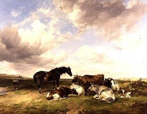 Summer Showers by Thomas Sidney Cooper