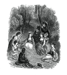 Scene from the Introduction to The Decameron by Giovanni Boccaccio, 1833 by Thomas Stothard