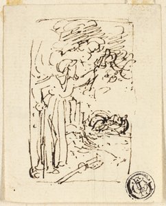Sketch of Figure Leaning on Cane by Thomas Stothard