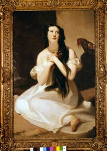 Portrait of Mary Ann Paton (Mrs Wood) (1802-1864) English singer. Painting by Thomas Sully.