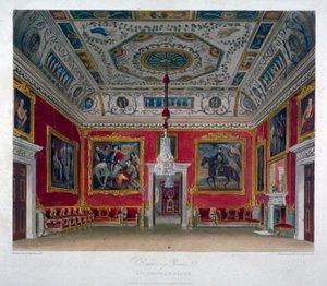 Interior view of the drawing room in Buckingham House, Westminster, London by Thomas Sutherland
