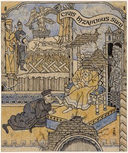 The Rediscovered Mural in the Palace of Justice in Byzantium; Simplicissimus V/34 by Thomas Theodor Heine