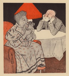 Husband Regretting That After 25 Years of Marriage His Wife Appears to Love Her Pet Dog More Than Him by Thomas Theodor Heine