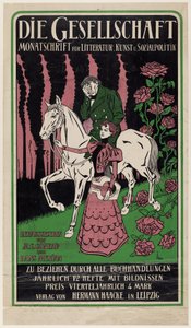 Advertisement Poster for the Magazine Die Gesellschaft by Thomas Theodor Heine