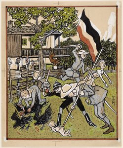 As the Old Ones Sang; Simplicissimus V/22 by Thomas Theodor Heine