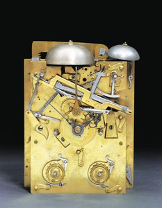 (Detail) of a James II Mounted Striking Bracket Clock with Pull Quarter Repeat, No. 166 by Thomas Tompion