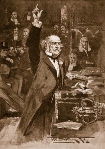 Introduction of the Home Rule Bill: Mr. Gladstone Delivering His Peroration, 1886 by Thomas Walter Wilson