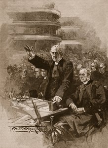 The Archbishop of Canterbury at the demonstration in the Royal Albert Hall, 1893 by Thomas Walter Wilson