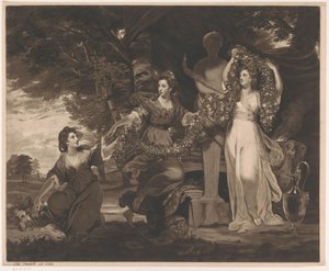 Portrait of Barbara Beresford, Elizabeth Gardiner, and Anne Townshend as the Three Graces