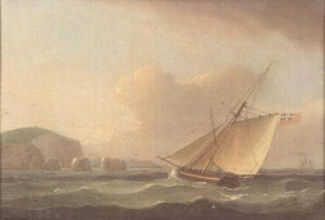 A Cutter off the Needles by Thomas Whitcombe