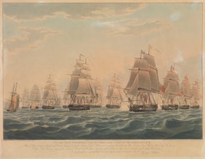 Defeat of the French and Italian Squadron by Thomas Whitcombe