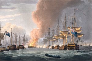 Destruction of the Danish Fleet before Copenhagen, 2nd April 1801, Engraved by Thomas Sutherland for J. Jenkins