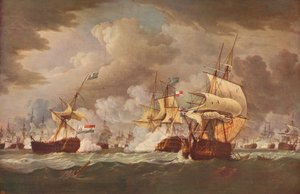 The Battle of Camperdown by Thomas Whitcombe