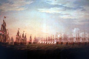 The Battle of the Nile by Thomas Whitcombe