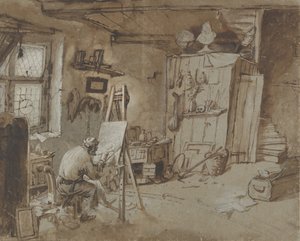 A Painter at Work in his Studio, 1663-77
