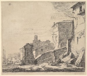 A Woman Standing by a Seated Man by Thomas Wijck