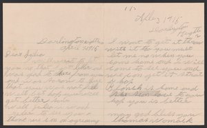 Letter from Thomas Womack to Julia Womack with Envelope